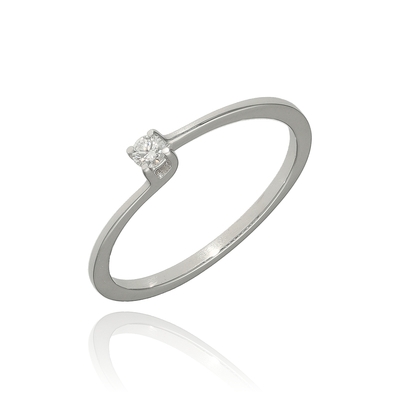 Fehér arany gyűrű 55-ös méret (B47889)